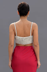 Diamante Crystal Hand Embroidered Bustier