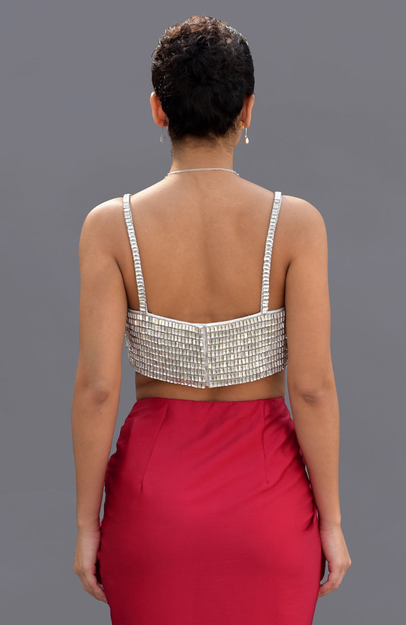 Diamante Crystal Hand Embroidered Bustier