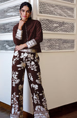 Black Parsi Gara Embroidered Co-Ord Set