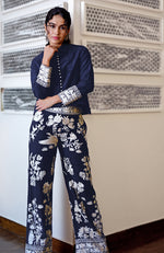 Black Parsi Gara Embroidered Co-Ord Set
