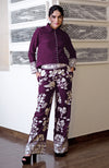 Plum Parsi Gara Embroidered Co-Ord Set