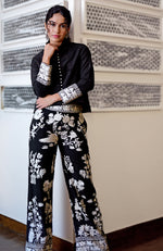 Black Parsi Gara Embroidered Co-Ord Set