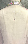 Marshmallow Pink Floral Hand Embroidered Dupatta