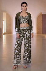 Plum Parsi Gara Embroidered Co-Ord Set