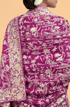 Magenta Parsi Gara Pure Pashmina Shawl
