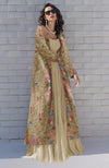 Beige Parsi Gara Embroidered Jacket Set