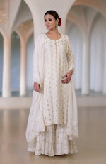 Elderberry Banarasi Bootah & Aari Tilla Embroidered Sharara Set