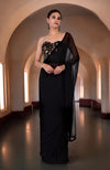 Woodstock Hand Embroidered Corset and Saree Set