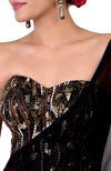 Woodstock Hand Embroidered Corset and Saree Set