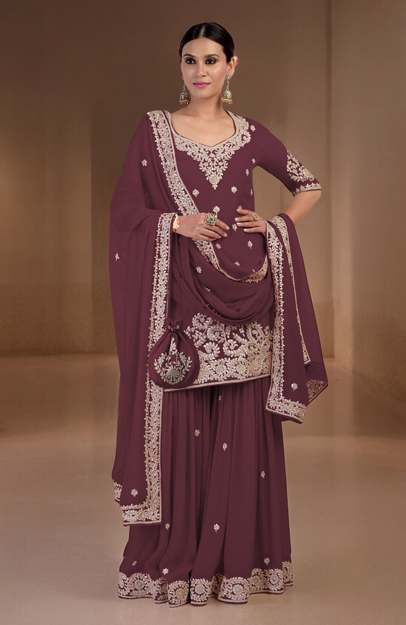 Sea Salt Marori Gota Patti & Zardozi Hand Embroidered Sharara Set