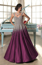 NAIRA- Midnight Blue Crystal Hand Embroidered Princess Gown
