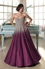 NAIRA- Midnight Blue Crystal Hand Embroidered Princess Gown