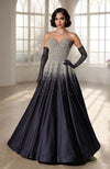 NAIRA- Crystal Hand Embroidered Princess Gown