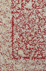 Masterpiece Red Parsi Gara Hand Embroidered Saree