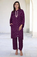 Turmeric Yellow Handcrafted Bandhej Embroidered Co-Ord Set