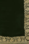 Bottle Green Kashmiri Tilla Aari Embroidered Pure Crepe Saree