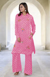 Turmeric Yellow Handcrafted Bandhej Embroidered Co-Ord Set