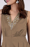 Brownie Gold Tilla Hand Embroidered Jumpsuit