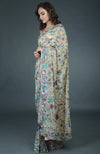 Masterpiece Fawn Parsi Gara Hand Embroidered Saree