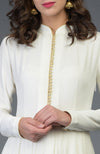 Ivory Pure Georgette/ Pure Crepe/ Pure Silk Anarkali Suit