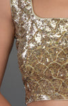Gold Sequin & Zardozi Hand Embroidered Blouse
