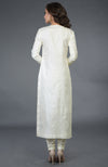 Ivory-Gold Pure Silk/ Pure Crepe/ Pure Georgette Suit