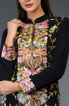 Black Parsi Gara Embroidered Jacket