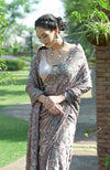 Masterpiece Pale Pink Parsi Gara Hand Embroidered Saree
