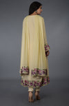 Lemon Chiffon Parsi Gara Embroidered Suit