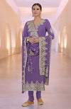 Proud Peacock Gold Kashmiri Tilla & Zardozi Hand Embroidered Kurta Set