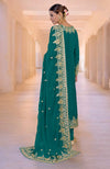 Proud Peacock Gold Kashmiri Tilla & Zardozi Hand Embroidered Kurta Set