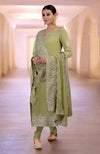 Bright Rose Gold Kashmiri Tilla & Zardozi Hand Embroidered Kurta Set