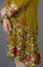Mustard Parsi Embroidered Tunic Suit
