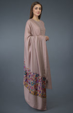 Dusty Rose Kani Art Embroidered Dupatta with Suit