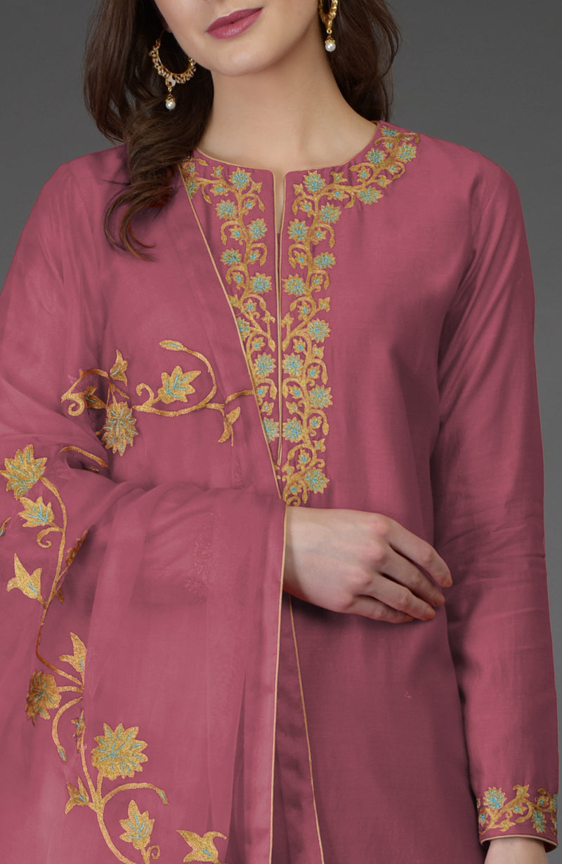 Chianti Resham-Tilla Embroidered Farshi Palazzo Suit