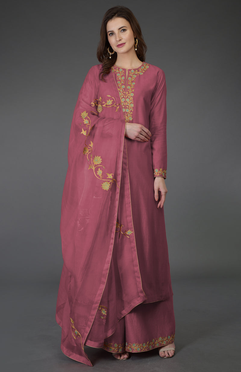 Chianti Resham-Tilla Embroidered Farshi Palazzo Suit