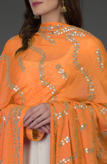 Mango Mojito Gota Patti & Zari Hand Embroidered Dupatta