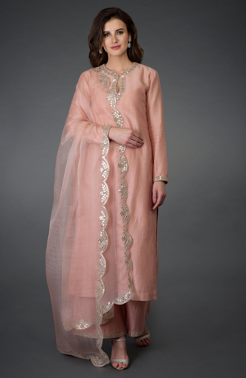 Chutney Gota Patti and Mirror Work Farshi Palazzo Suit