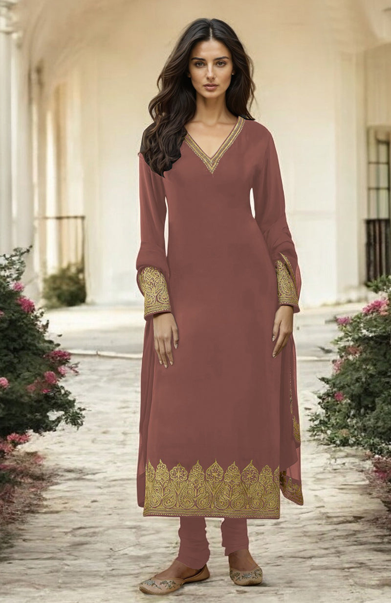 Black Gold Kashmiri Tilla Aari Embroidered Kurta Set