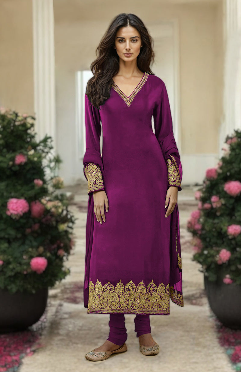 Black Gold Kashmiri Tilla Aari Embroidered Kurta Set