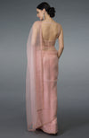 Pastel Peach Beads Hand Embroidered Saree & Blouse