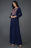 Eclipse Blue Resham Sequin & Beads Embroidered Kurta Set