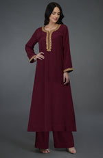 Marori & Sequin Hand Embroidered Kurta Set