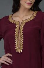 Marori & Sequin Hand Embroidered Kurta Set