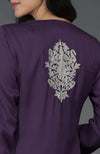 Mulled Grape Kashmiri Tilla Embroidered Dhoti Pants Suit