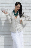 Frost Sequin Beads and French Wire Hand Embroidered Jacket