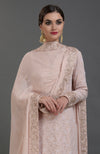 Oyster Pink Chikankari & Gota Patti Hand Embroidered Kurta Set