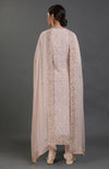 Oyster Pink Chikankari & Gota Patti Hand Embroidered Kurta Set
