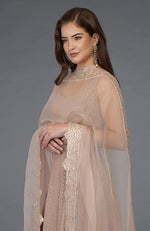 Oyster Pink  Gota Patti  Dupatta With Anarkali Suit