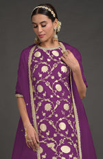 Emerald Green  Benarasi Weave Zardozi  Kurta Set